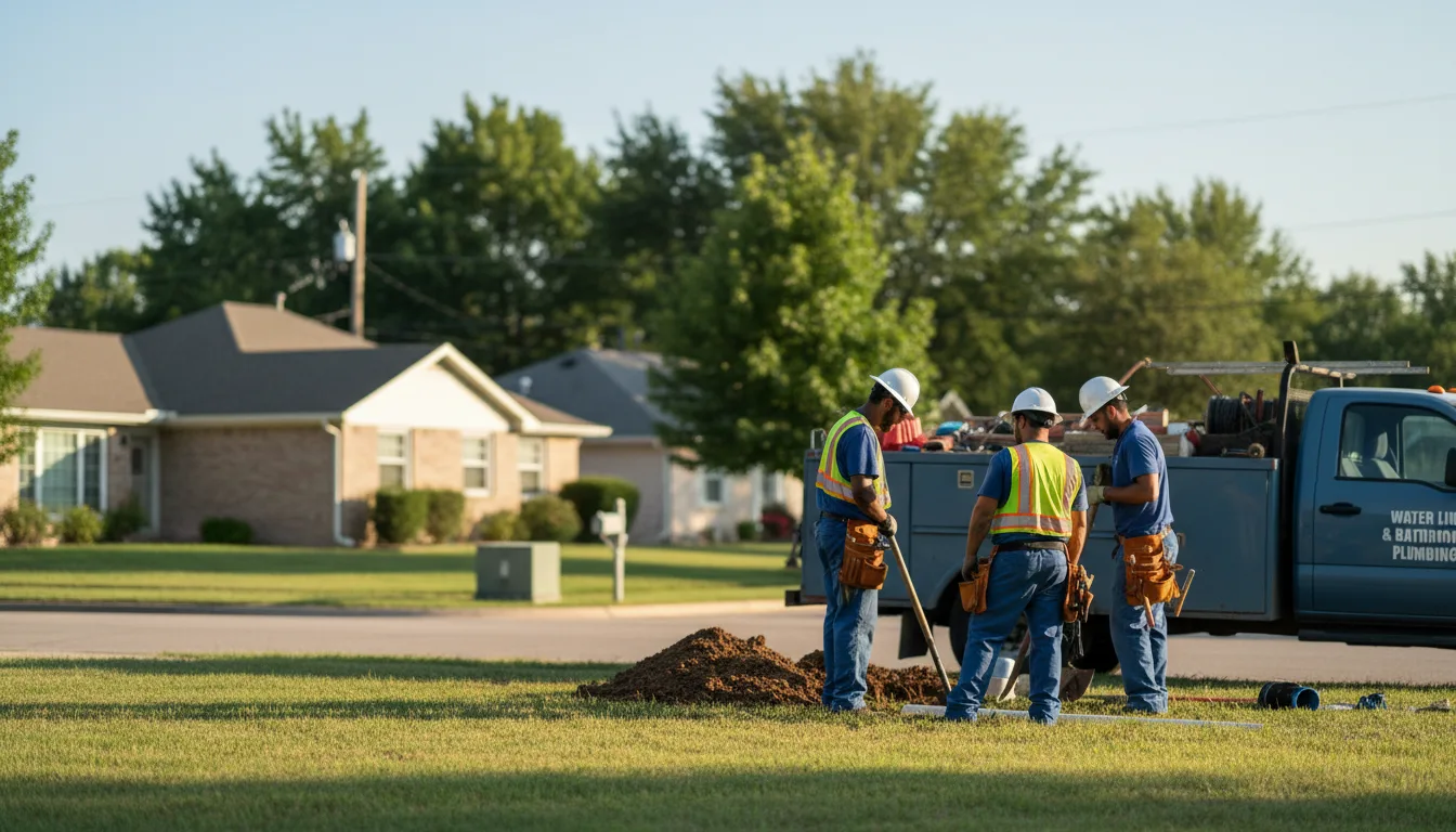 Residential water line and bathroom plumbing service in Penitas, TX